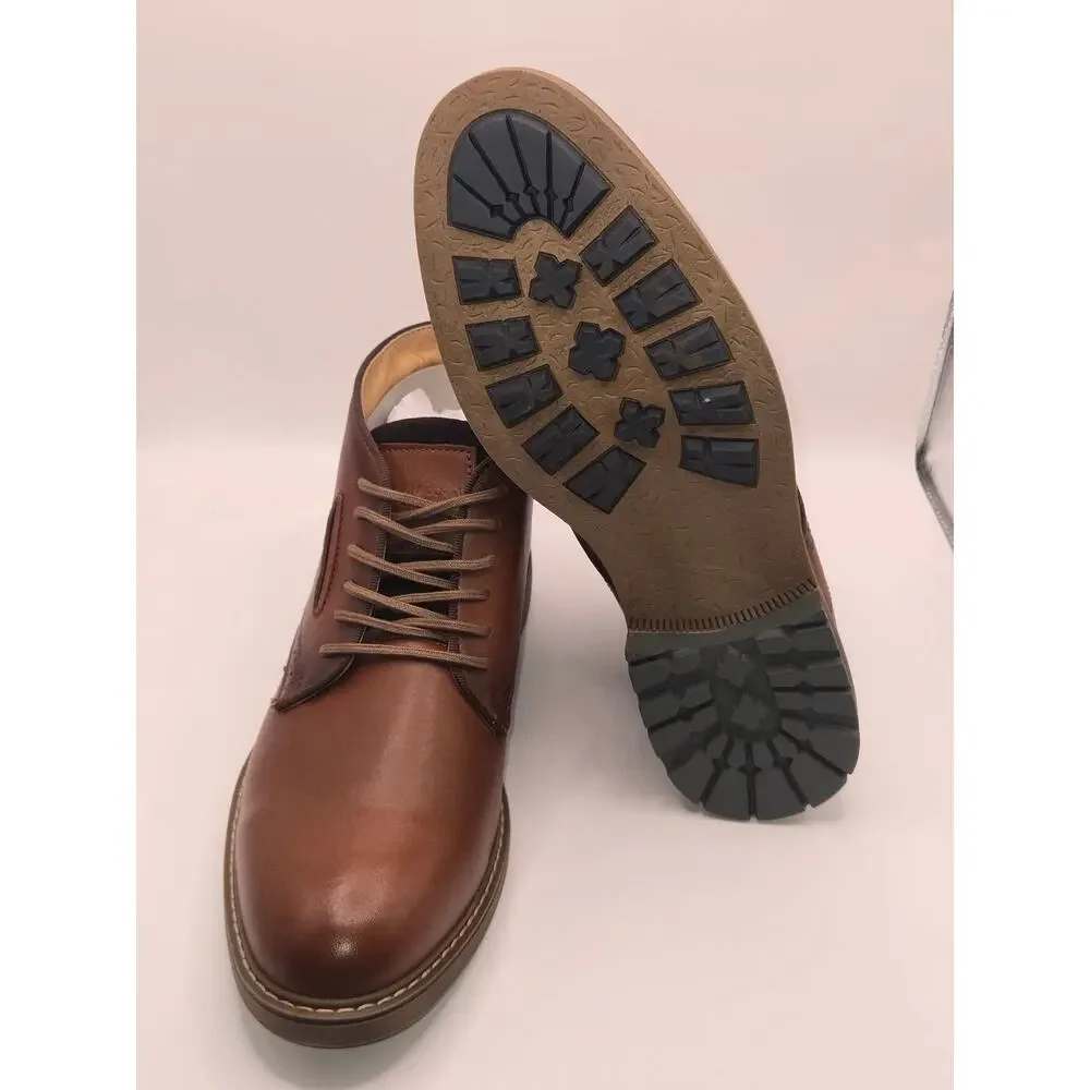 Men’s Brown Leather Chukka Oxford Dress Boots Size 9.5 New Without Box